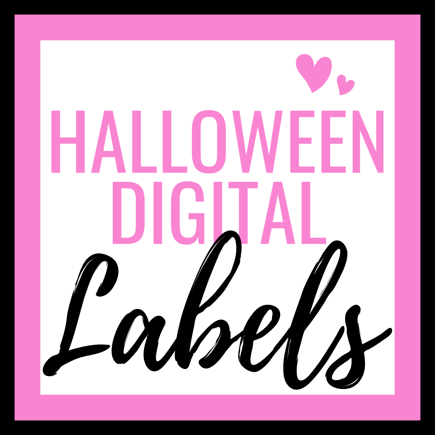 Digital Halloween Product Labels