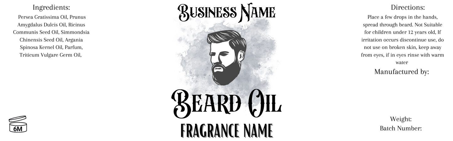 Digital Beard Oil Labels
