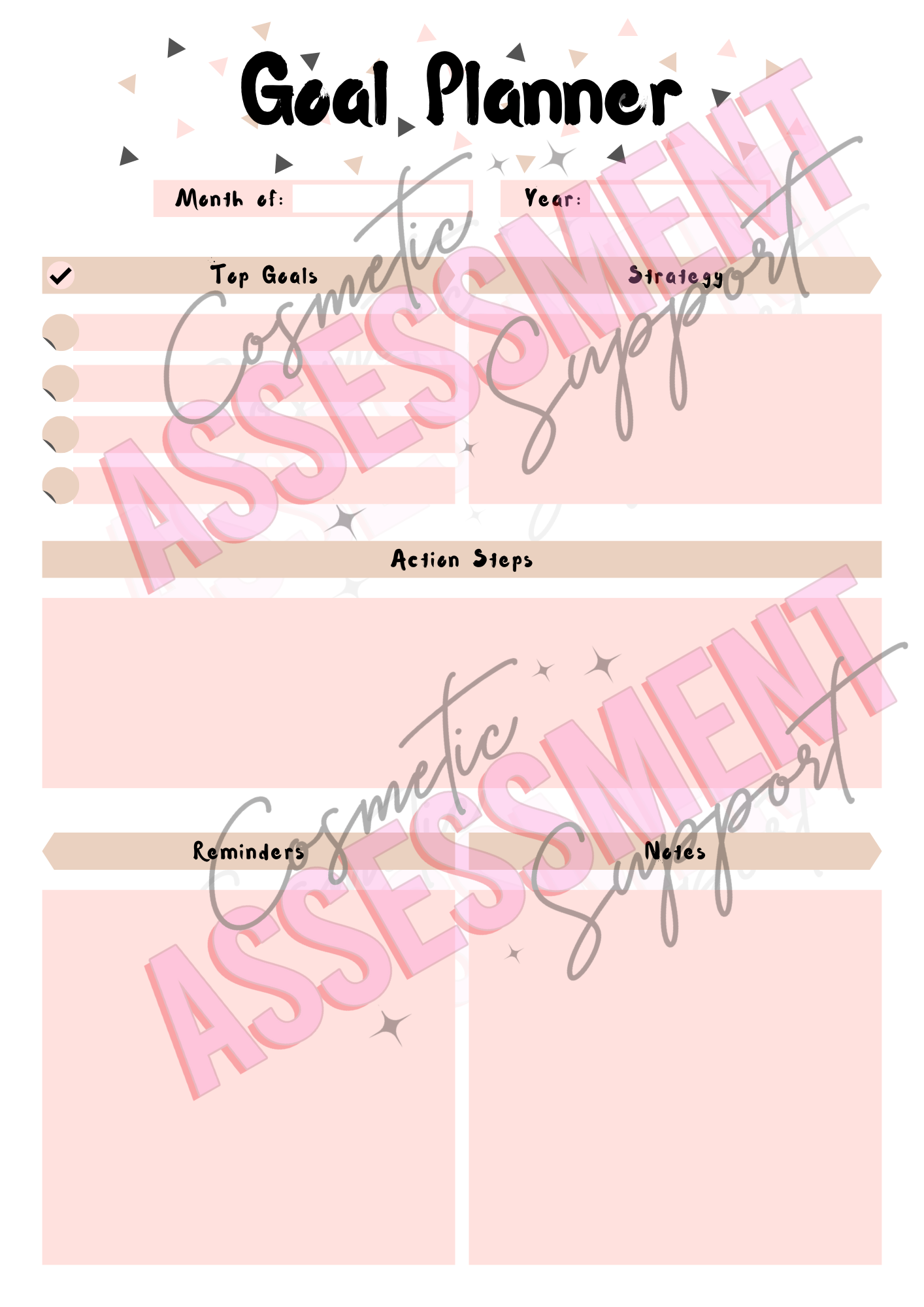 Freebie Digital Goal Planning Sheet