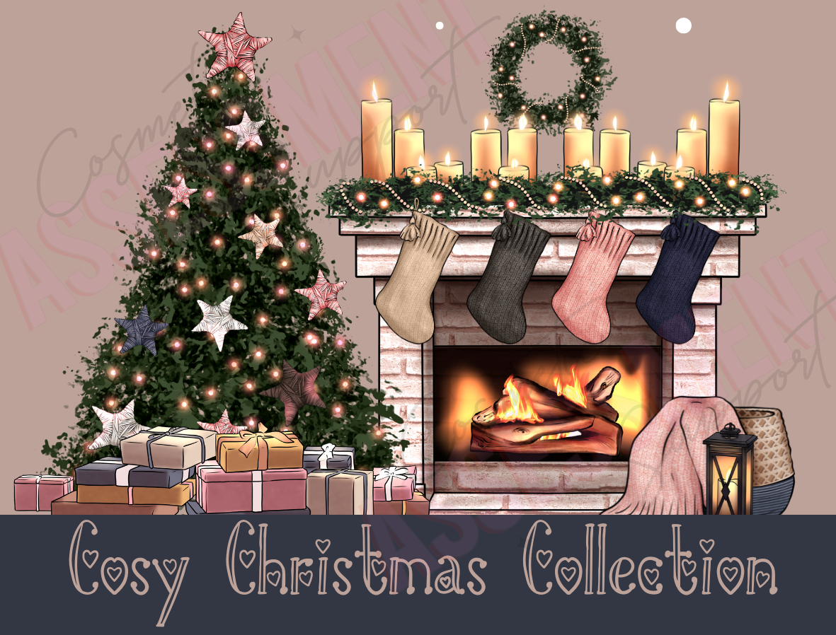 Digital Christmas HB Clamshell Sticker