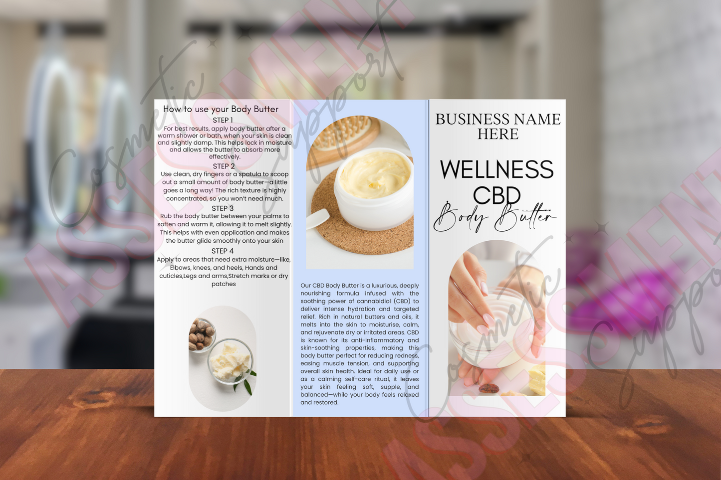 Digital Trifold CBD Wellness Body Butter Leaflet