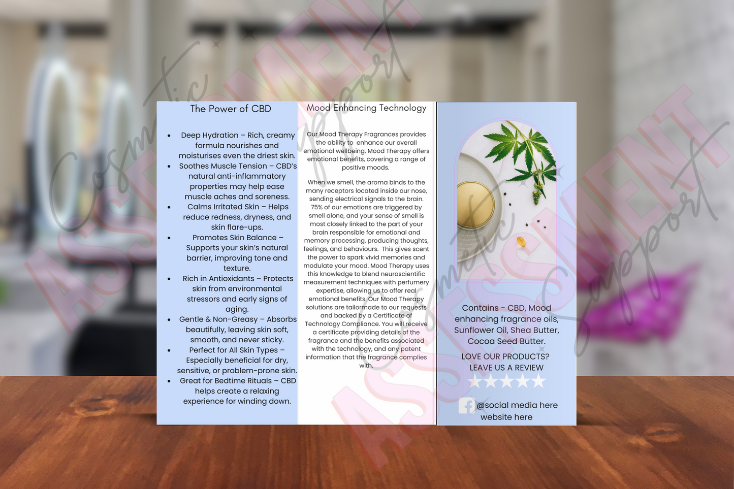 Digital Trifold CBD Wellness Body Butter Leaflet