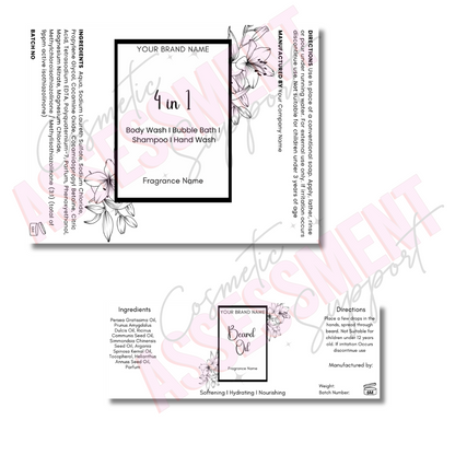 Digital Rebrand Black & White Flowers