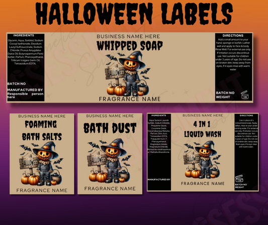 Halloween Label Bundle – Set of 6 Different Designs