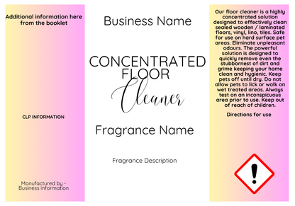 Digital Cleaning Labels 6 in 1 Cleaning labels