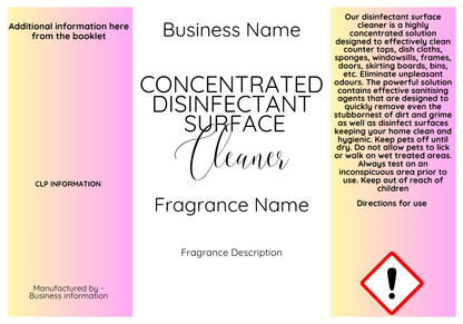 Digital Cleaning Labels 6 in 1 Cleaning labels