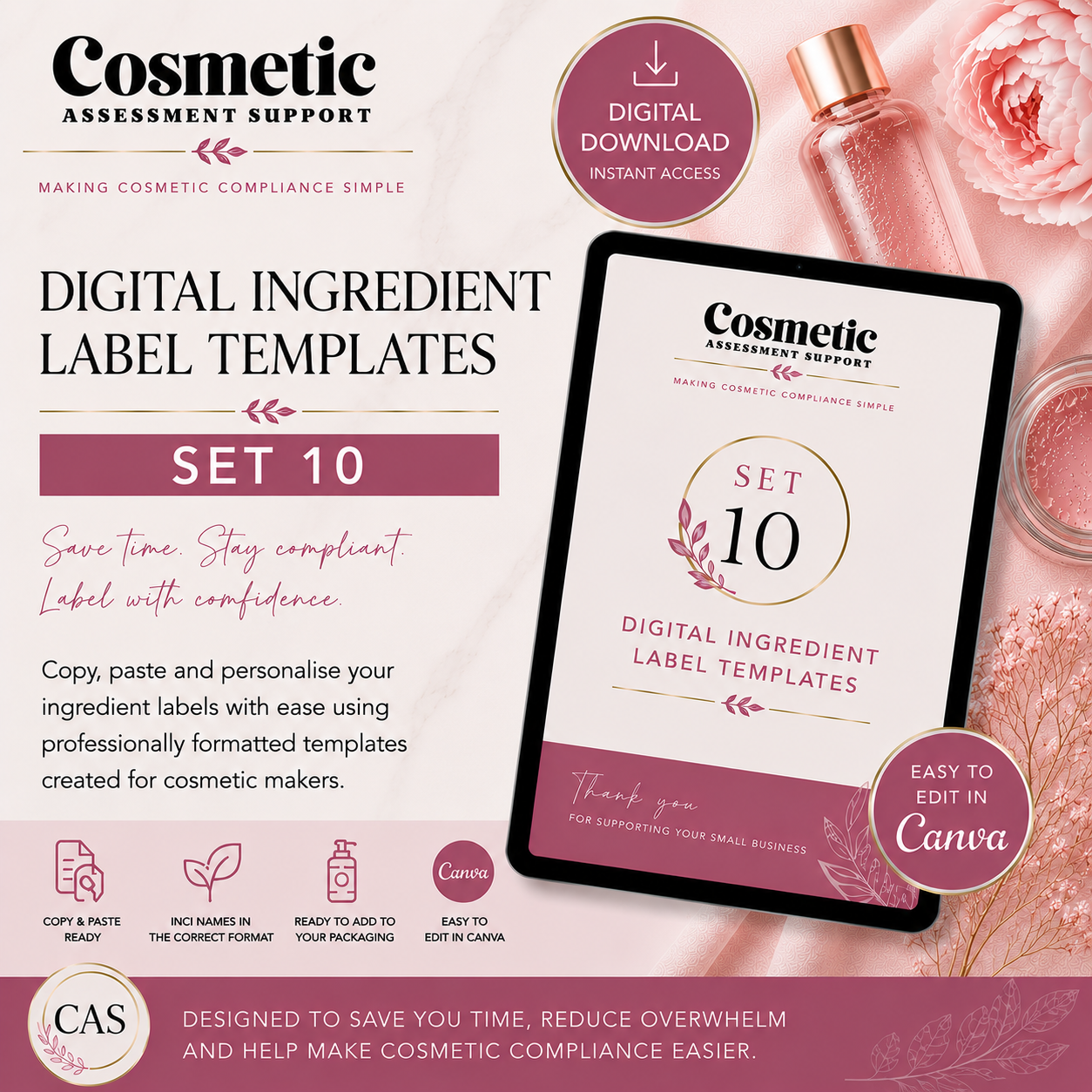 Bath Bomb Digital Labels Set 10