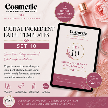 Bath Bomb Digital Labels Set 10