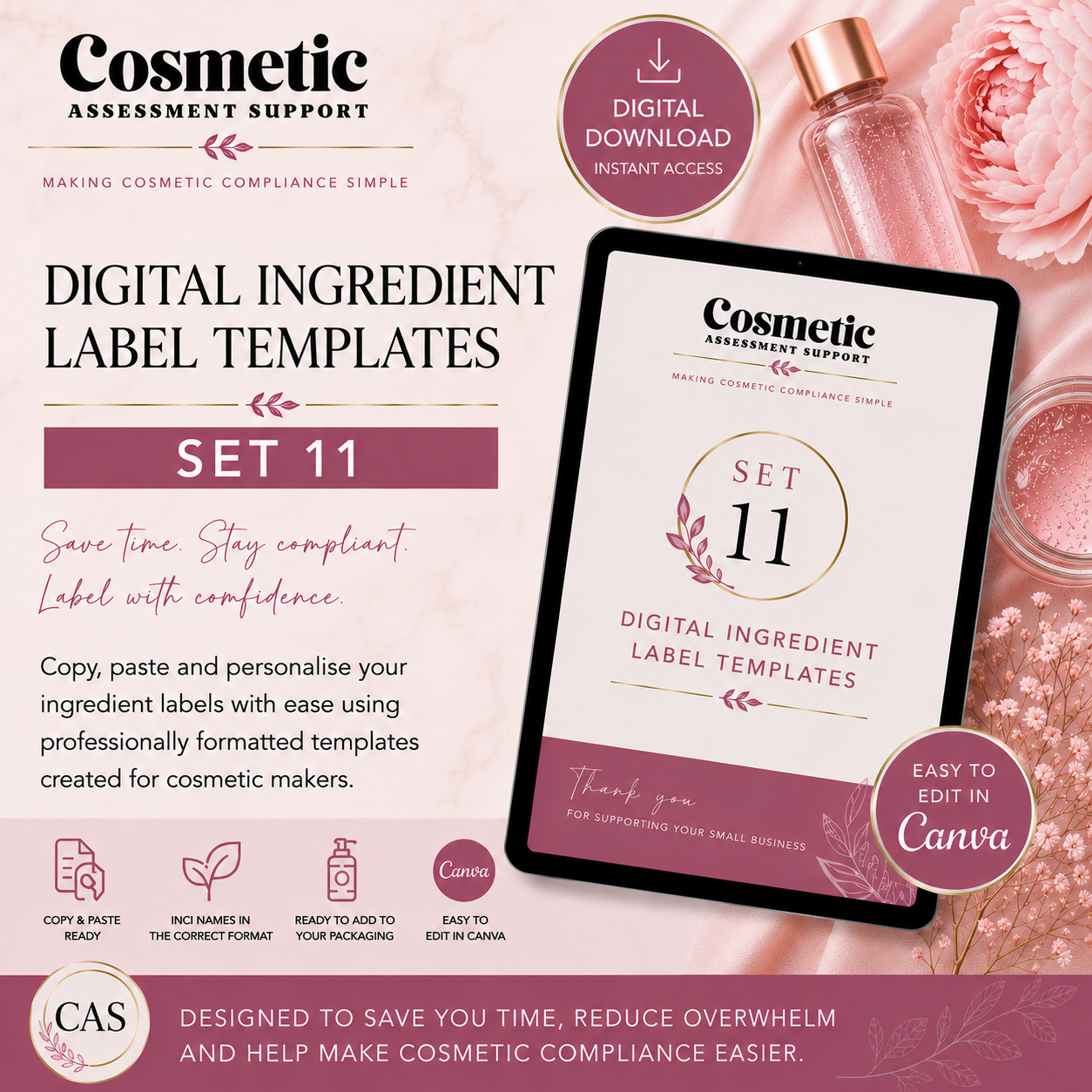 Bath Bomb Digital Labels Set 11
