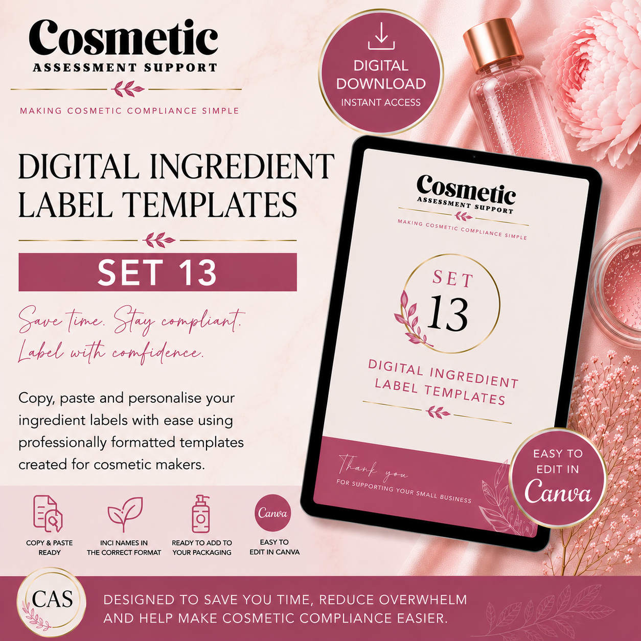 Bath Bomb Digital Labels Set 13