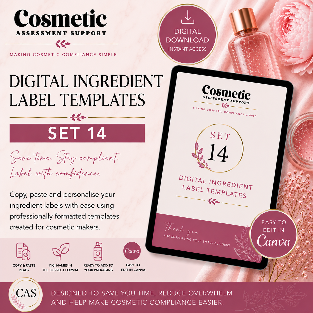 Bath Bomb Digital Labels Set 14