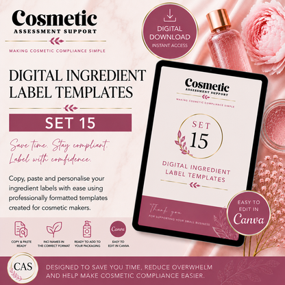 Bath Bomb Digital Labels Set 15