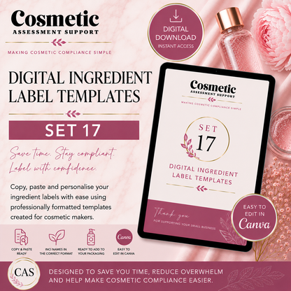 Bath Bomb Digital Labels Set 17