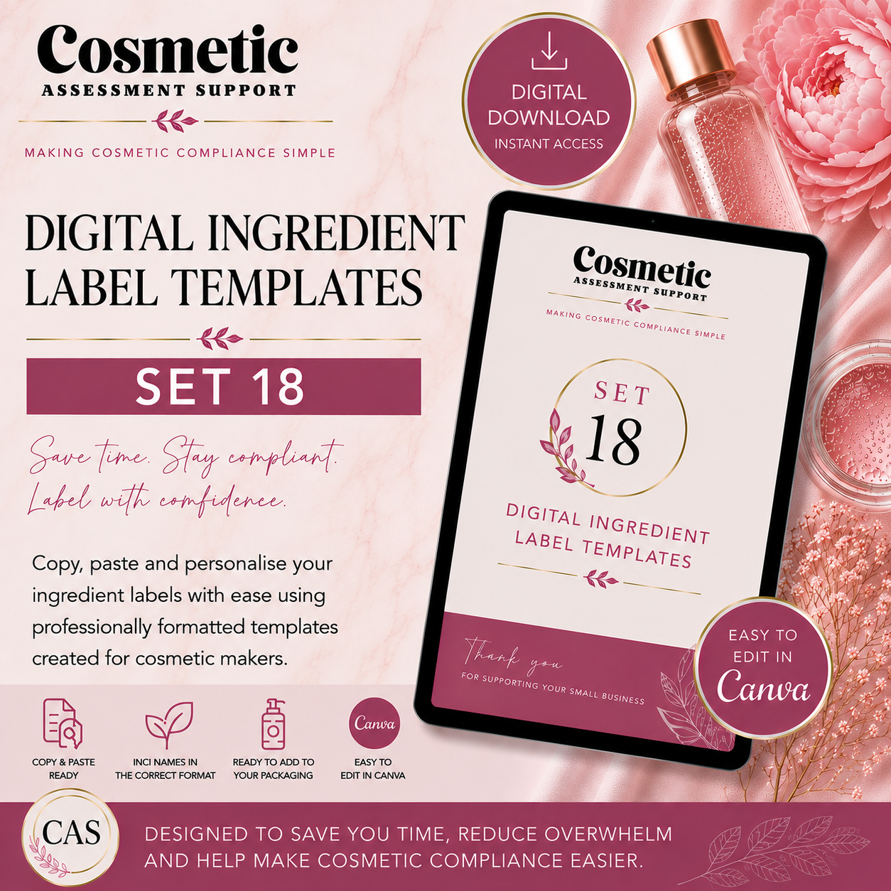 Bath Bomb Digital Labels Set 18