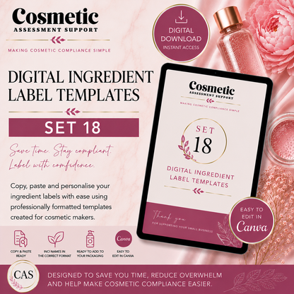 Bath Bomb Digital Labels Set 18