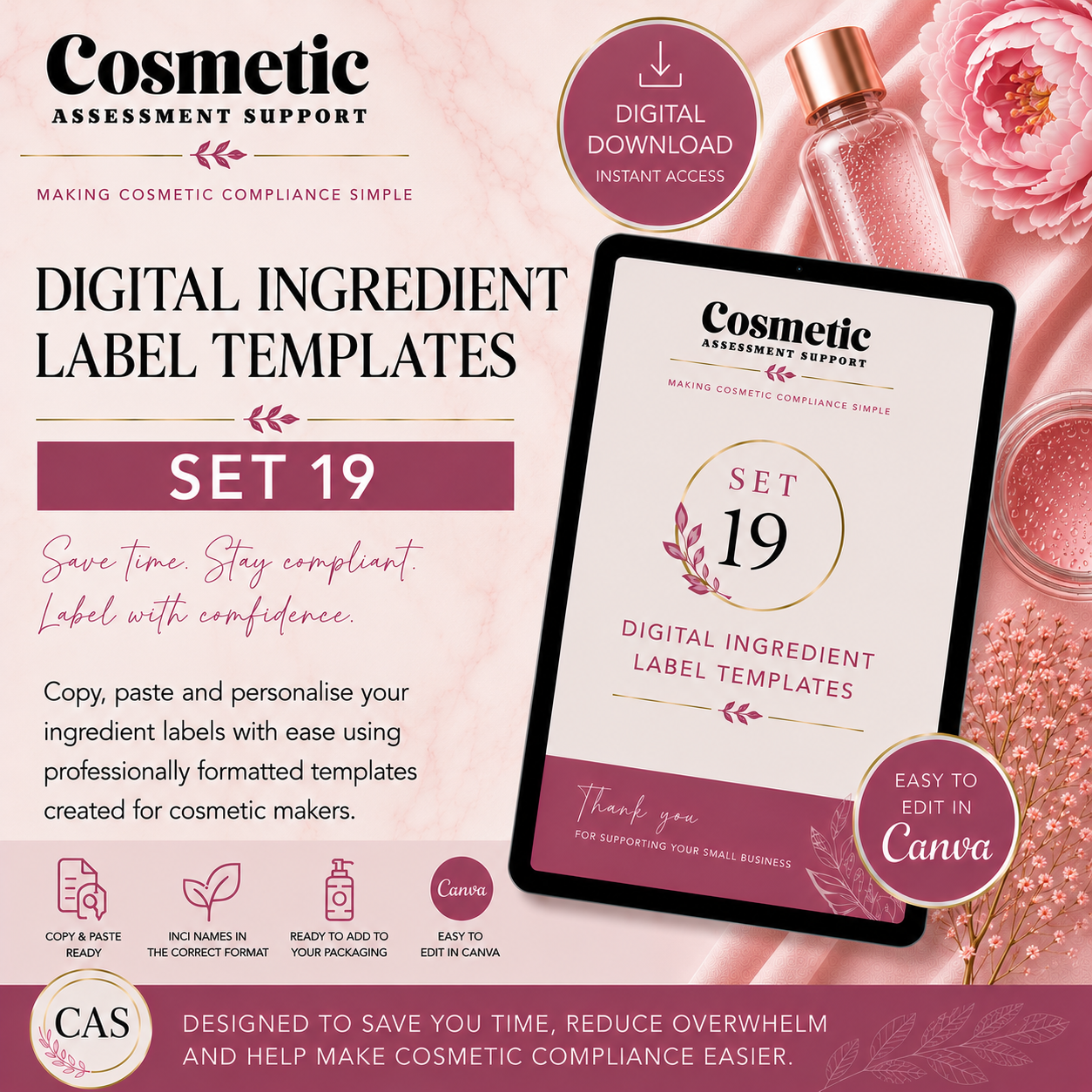 Bath Bomb Digital Labels Set 19