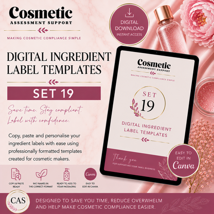 Bath Bomb Digital Labels Set 19