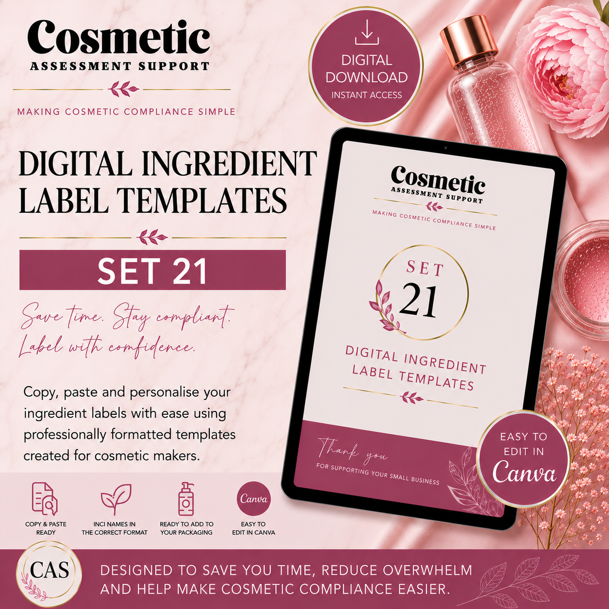 Bath Bomb Digital Labels Set 21