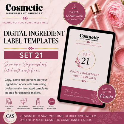 Bath Bomb Digital Labels Set 21