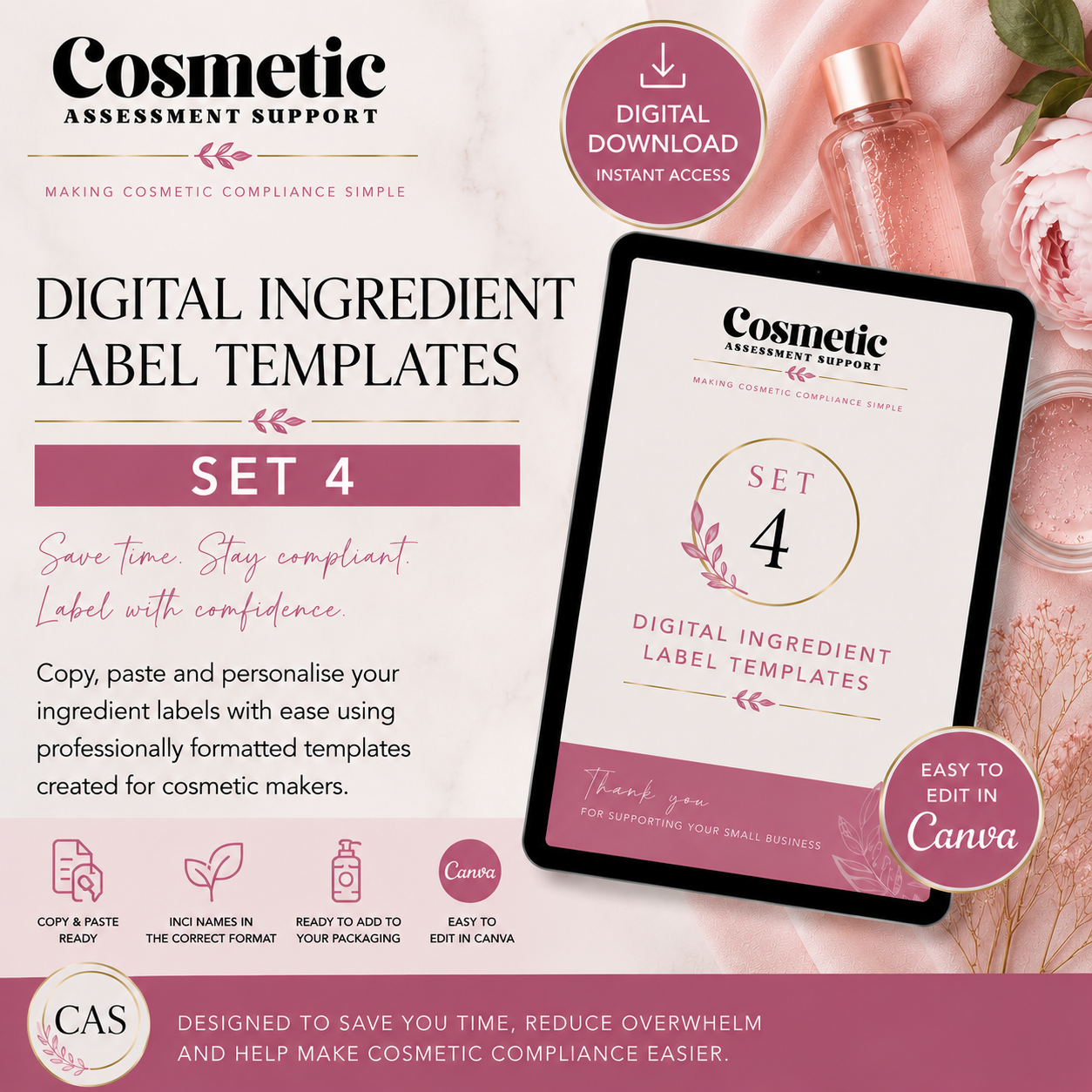 Bath Bomb Digital Labels Set 4