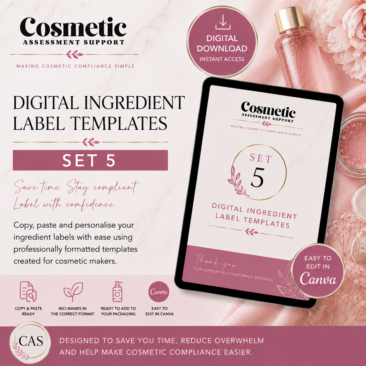 Bath Bomb Digital Labels Set 5