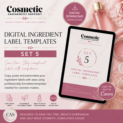 Bath Bomb Digital Labels Set 5