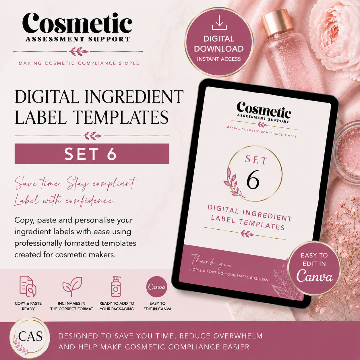 Bath Bomb Digital Labels Set 6
