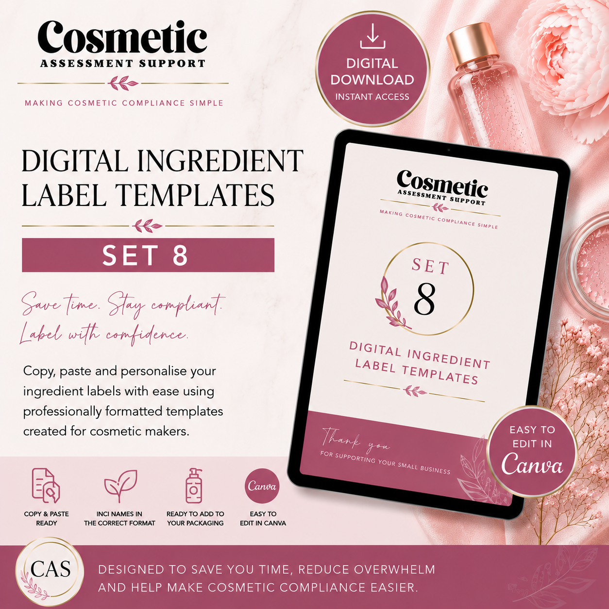 Bath Bomb Digital Labels Set 8
