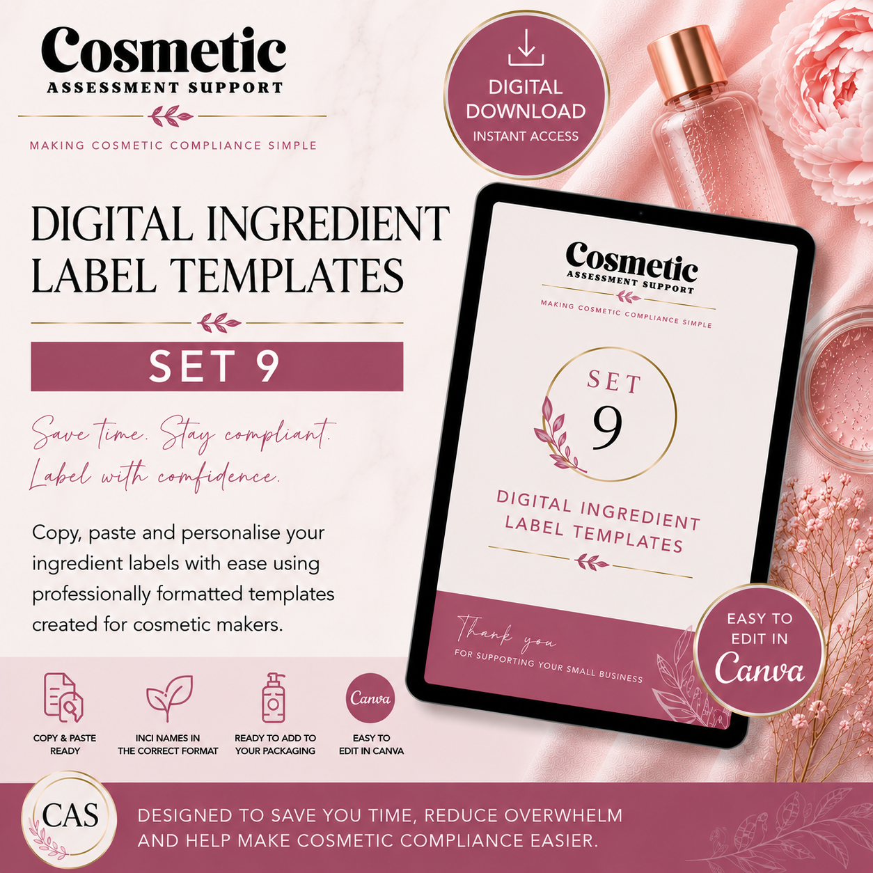Bath Bomb Digital Labels Set 9