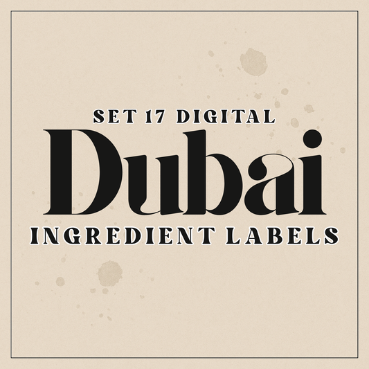 Set 17 Dubai Digital Ingredient Labels