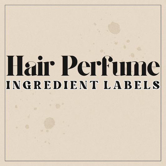 Digital Hair Perfume Ingredient Label Templates