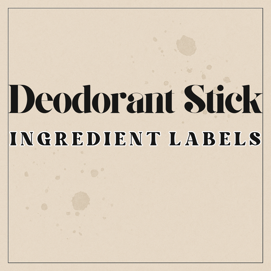 Digital Deodorant Stick Ingredient Label Template
