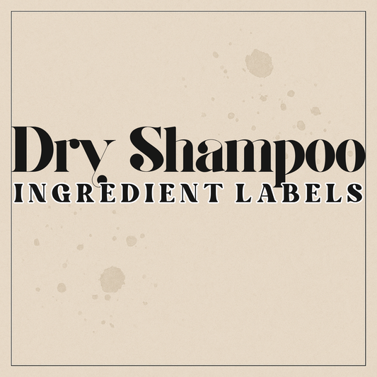 Digital Dry Shampoo Ingredient Labels