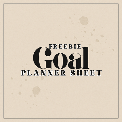Freebie Digital Goal Planning Sheet
