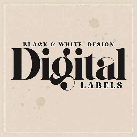 Digital Rebrand Black & White Flowers