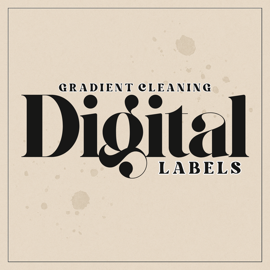 Digital New Fizzy Cleaning Labels