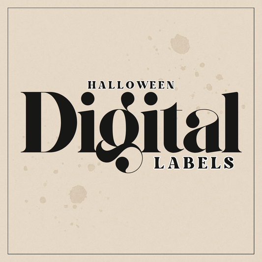 Digital Halloween Product Labels