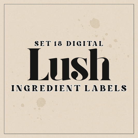 Set 18 Lush Digital Ingredient Labels