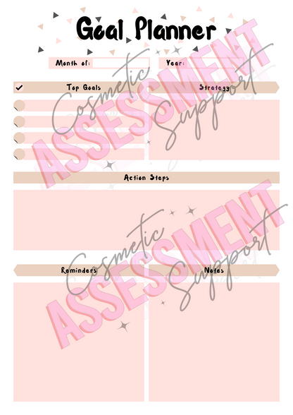 Freebie Digital Goal Planning Sheet