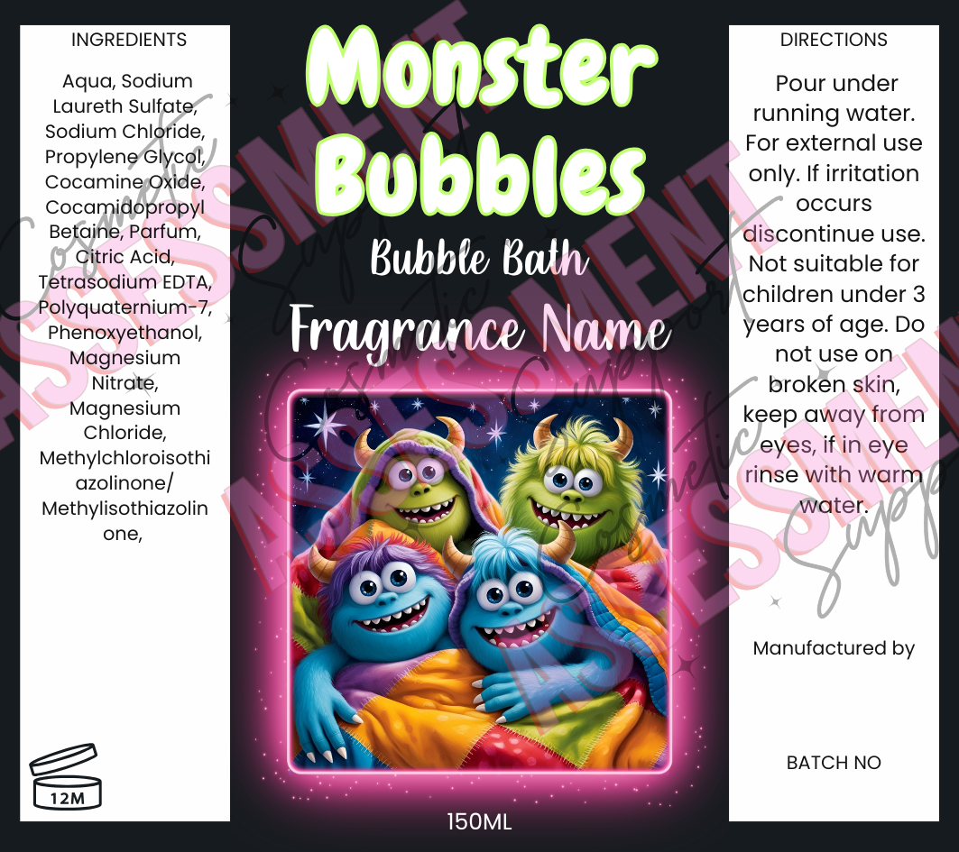Digital Monster Bubbles Label