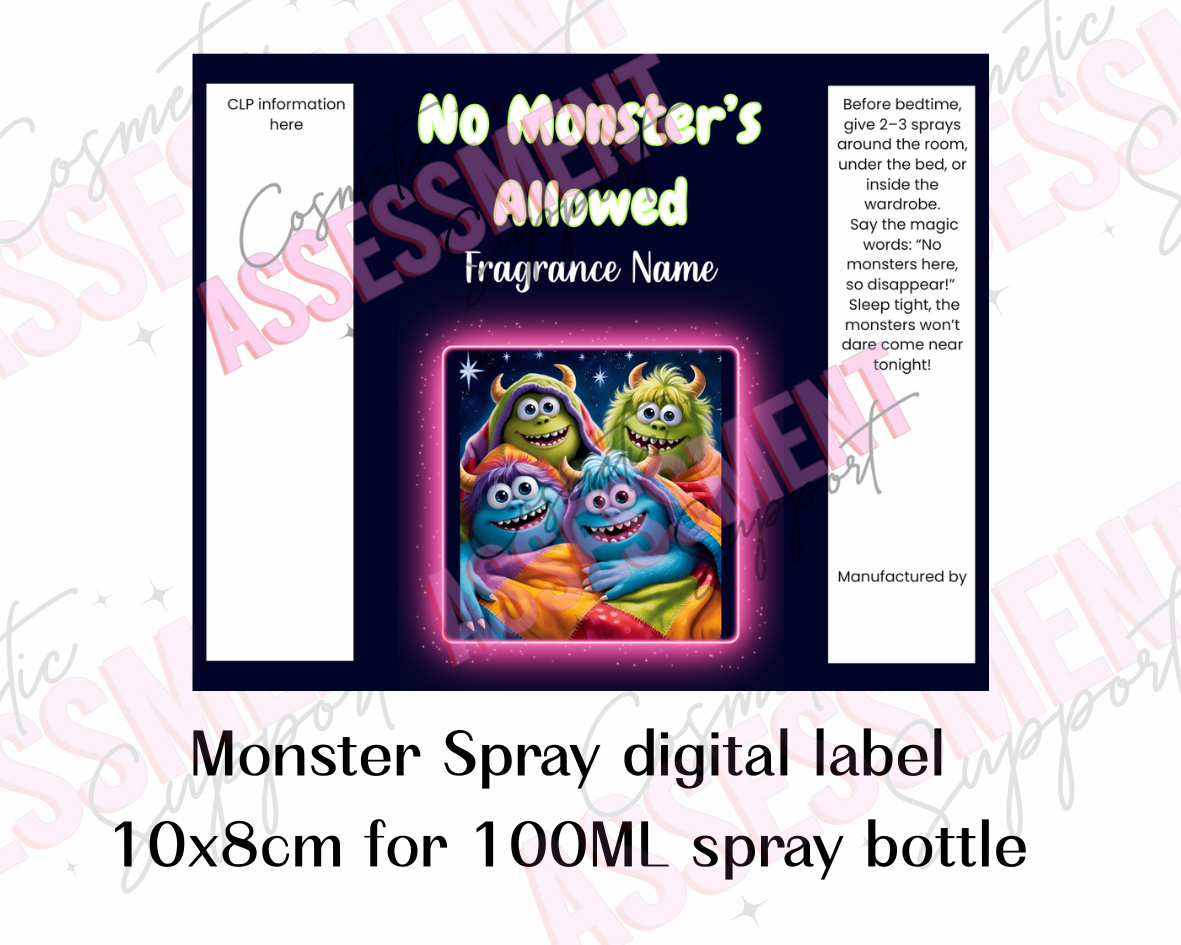Digital Monster Spray Label