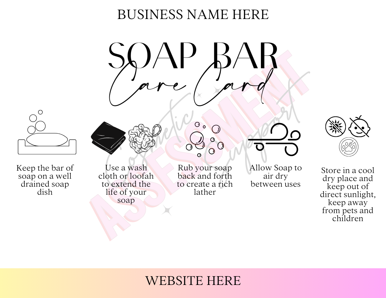Digital Melt & Pour Care Cards