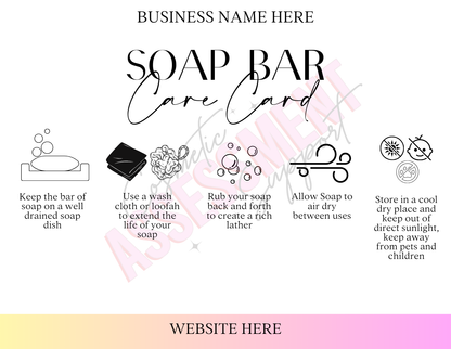 Digital Melt & Pour Care Cards