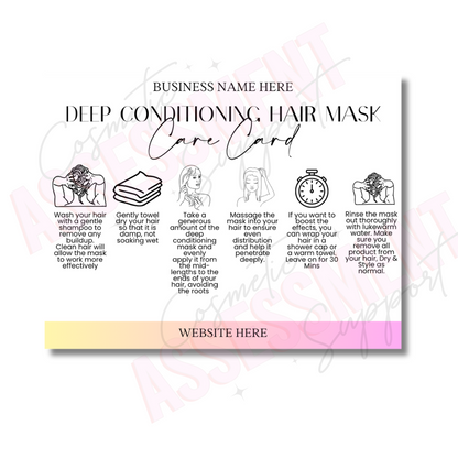 Digital Care Cards Deep Conditioning Hair Mask