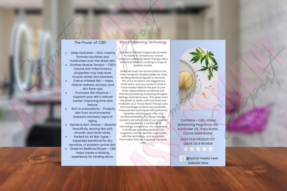 Digital Trifold CBD Wellness Body Butter Leaflet